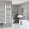 Milano Ive - Curved White Heated Towel Rail 1600mm x 500mm