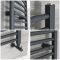 Milano Artle - Curved Anthracite Heated Towel Rail - Choice of Size
