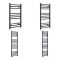 Milano Artle Electric - Curved Anthracite Heated Towel Rail - Various Sizes and Choice of Element