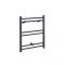 Milano Artle Electric - Straight Anthracite Heated Towel Rail 600mm x 400mm