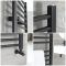Milano Nero - Straight Matt Black Heated Towel Rail 600mm x 400mm