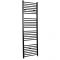 Milano Nero Electric - Straight Black Heated Towel Rail - Choice of Size and Element