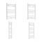 Milano Ive Electric - Straight White Heated Towel Rail - Various Sizes and Choice of Element