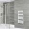 Milano Lustro Electric - Designer White Flat Panel Heated Towel Rail - 975mm x 450mm