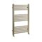Milano Esk - Brushed Brass Stainless Steel Flat Heated Towel Rail - 800mm x 500mm