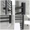 Milano Nero Electric - Straight Matt Black Heated Towel Rail 800mm x 600mm