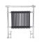 Milano Elizabeth - Anthracite and Chrome Traditional Heated Towel Rail - 930mm x 790mm (With Overhanging Rail)
