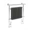 Milano Elizabeth - Anthracite Traditional Dual Fuel Heated Towel Rail - 930mm x 790mm (With Overhanging Rail) - Choice of Wi-Fi Thermostat and Cable Cover