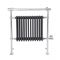Milano Elizabeth - Anthracite and Chrome Traditional Electric Heated Towel Rail - 930mm x 790mm (With Overhanging Rail)