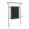 Milano Elizabeth - Anthracite and Chrome Traditional Electric Heated Towel Rail - 930mm x 620mm (With Overhanging Rail)