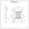 Milano Elizabeth - White Traditional Electric Heated Towel Rail - 930mm x 620mm (With Overhanging Rail)