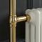 Milano Elizabeth - Brushed Brass Traditional Heated Towel Rail - 963mm x 673mm (With Overhanging Rail)