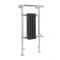 Milano Elizabeth - Anthracite Traditional Electric Heated Towel Rail - 930mm x 450mm (With Overhanging Rail)