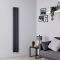 Milano Aruba Slim Electric - Anthracite Vertical Designer Radiator 1780mm x 236mm (Double Panel) - with Bluetooth Thermostat