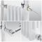 Milano Elizabeth - White and Chrome Traditional Electric Heated Towel Rail - 930mm x 620mm (With Overhanging Rail)
