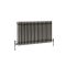 Milano Windsor - Lacquered Raw Metal Traditional Horizontal Triple Column Radiator - 600mm x 1010mm