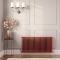 Milano Windsor - Booth Red Horizontal Traditional Column Radiator - Double Column - Choice Of Width