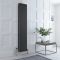 Milano Windsor - Vertical Four Column Anthracite Traditional Radiator - 1800mm x 380mm