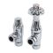 Milano Windsor - Thermostatic Antique Style Angled Radiator Valve and Pipe Set - Chrome