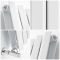 Milano Viti - White Vertical Diamond Double Panel Designer Radiator 1780mm x 280mm