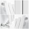 Milano Viti - White Vertical Diamond Panel Designer Radiator 1780mm x 280mm