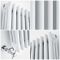 Milano Windsor - White Traditional Vertical Triple Column Radiator - Choice of Size and Feet