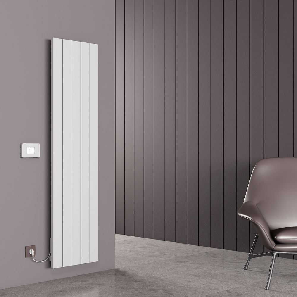 Carisa Boreas N - Aluminium Electric Vertical Designer Radiator - Single Panel - Choice of Finish