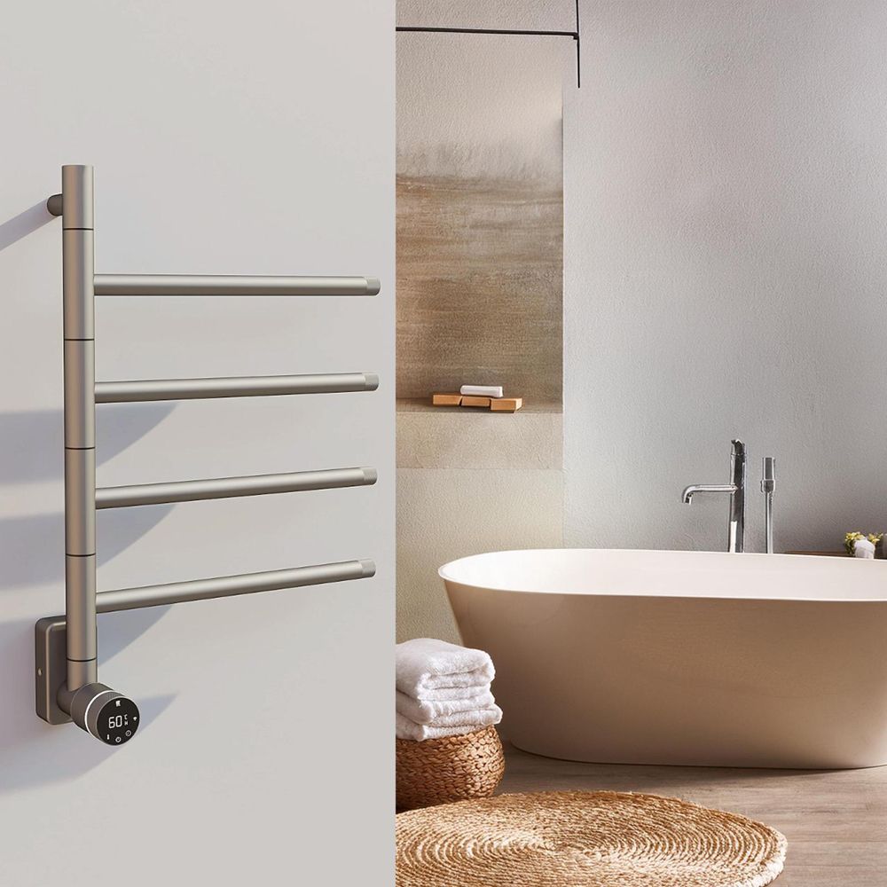 Carisa Neo - Stainless Steel Electric Heated Towel Rail - 580mm x 410mm - Choice of Finish