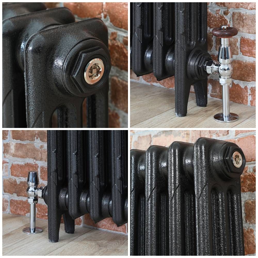 Milano Mercury - Cast Iron Radiator - 3 Column - 760mm Tall - Antique Graphite
