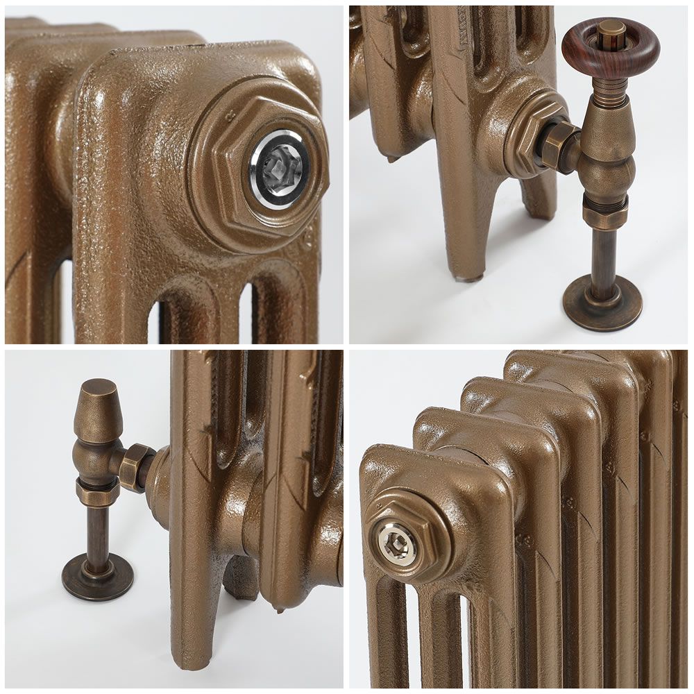 Milano Mercury - Cast Iron Radiator - 860mm Tall – Burnt Gold ...