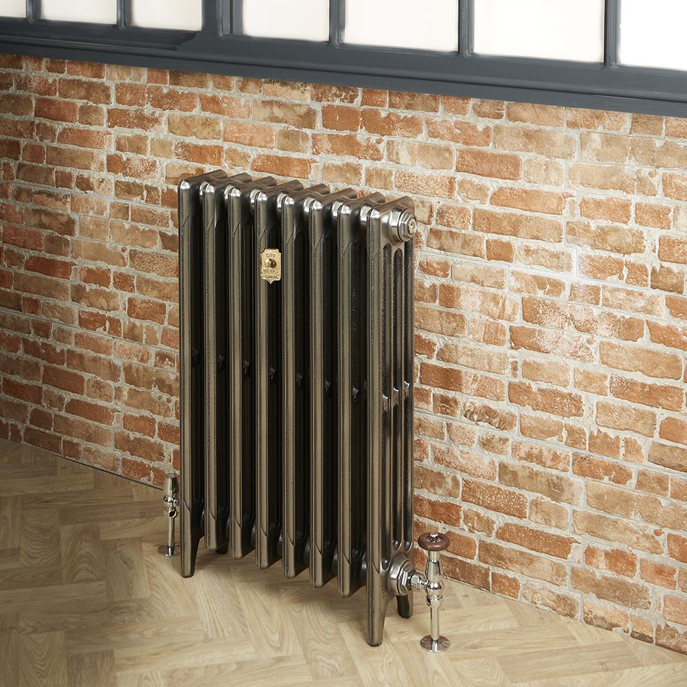 Milano Mercury - 4 Column Cast Iron Radiator - 760mm Tall - Full Polish - Multiple Sizes Available