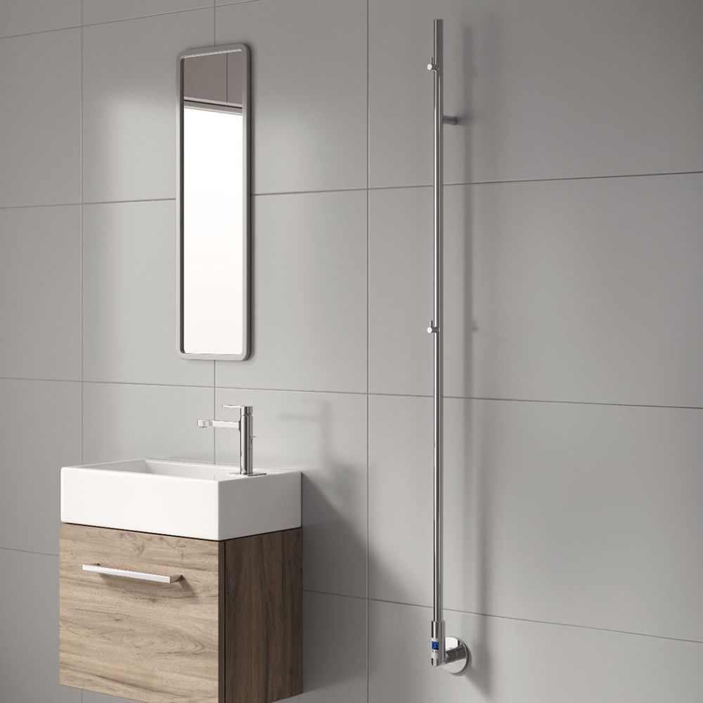 Reina Ines - Stainless Steel Dry Electric Heated Towel Rail - 1500mm x 22mm - Choice of Finish