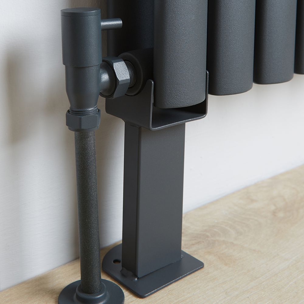 Milano - Anthracite Floor-Mounting Feet for Capri & Java Designer Radiators