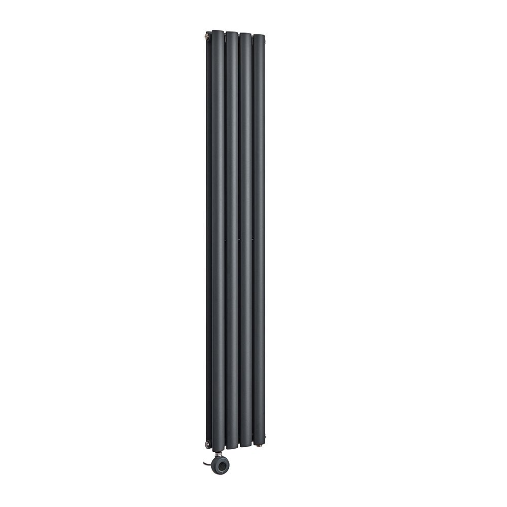 Aruba Radiators Milano Aruba - Electric Anthracite Vertical Designer Radiator - Choice ...