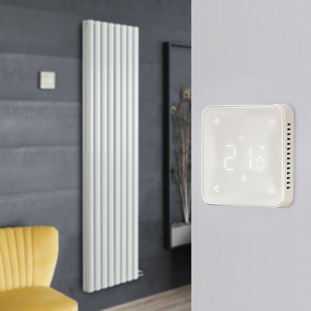 ECOSO Aruba Ardus - 1784mm Dry Heat Vertical Electric Designer Radiator - Choice of Finish, Size and Wi-Fi Thermostat