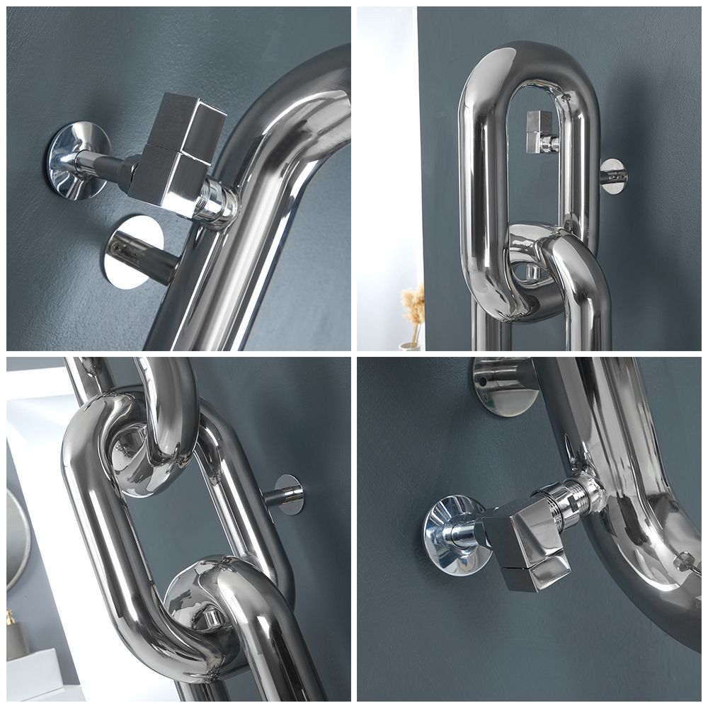 Milano Link - Chrome Designer Radiator - 1300mm x 240mm