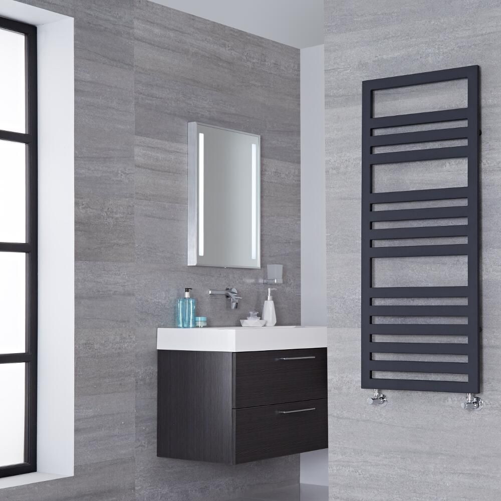 Lazzarini Way - Urbino - Anthracite Designer Heated Towel Rail - 1200mm x 500mm