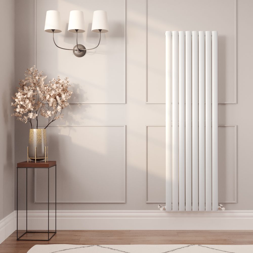Milano Aruba - White Designer Vertical Radiator 1600mm x 472mm (Single Panel)