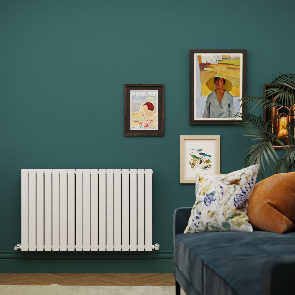 Milano Capri - White Horizontal Flat Panel Designer Radiator - Choice of Size