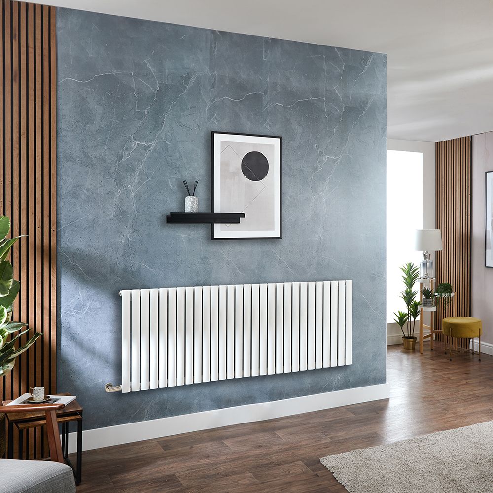 Ecoso Radiator Milano x ECOSO Aruba - Electric White Horizontal Designer Radiator ...