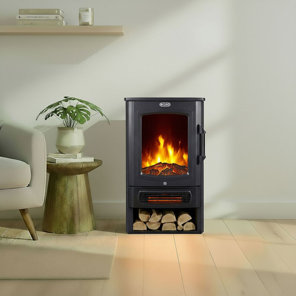 ECOSO Firenze - Modern Black Electric Stove
