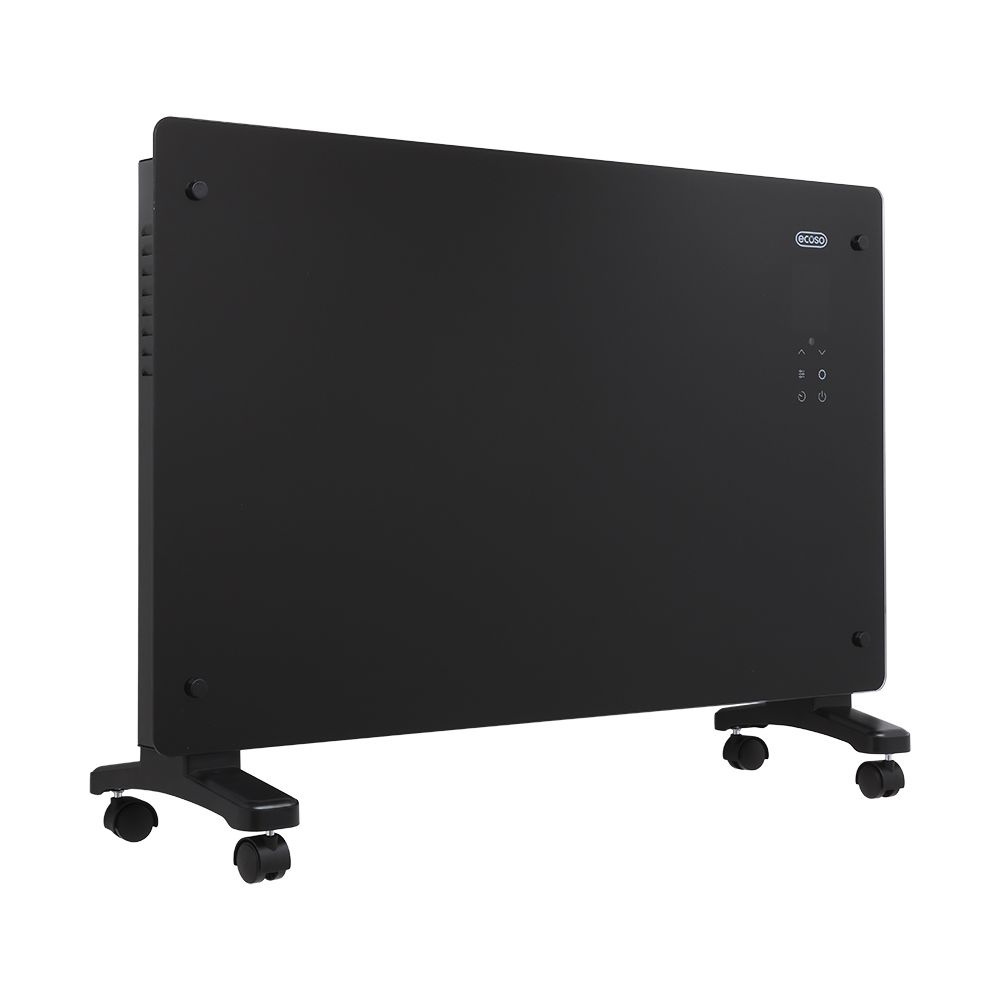 ECOSO Vitrum - Smart Electric Glass Panel Portable Heater - Plug-In/Hardwired Options and Choice of Wattage and Finish