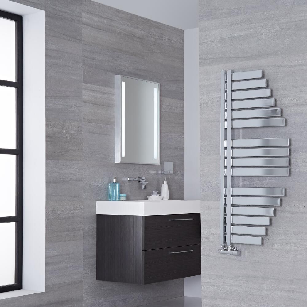 Lazzarini Way - Spinnaker - Chrome Designer Heated Towel Rail - 1100mm x 483mm