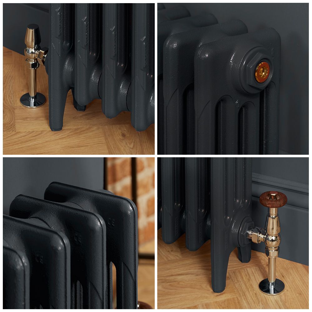 Radiator Railing Milano Mercury - 4 Column Cast Iron Radiator - 960mm Tall - Farrow ...