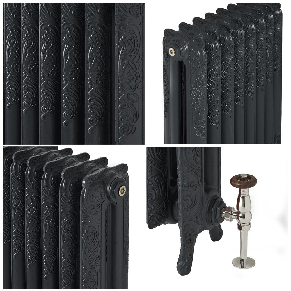 Radiator Railing Milano Mercury - 4 Column Cast Iron Radiator - 960mm Tall - Farrow ...