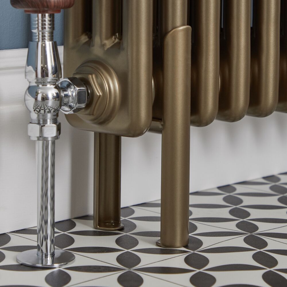 Milano Windsor - Traditional 3 Column Radiator Feet - Choice of Metallic Colours