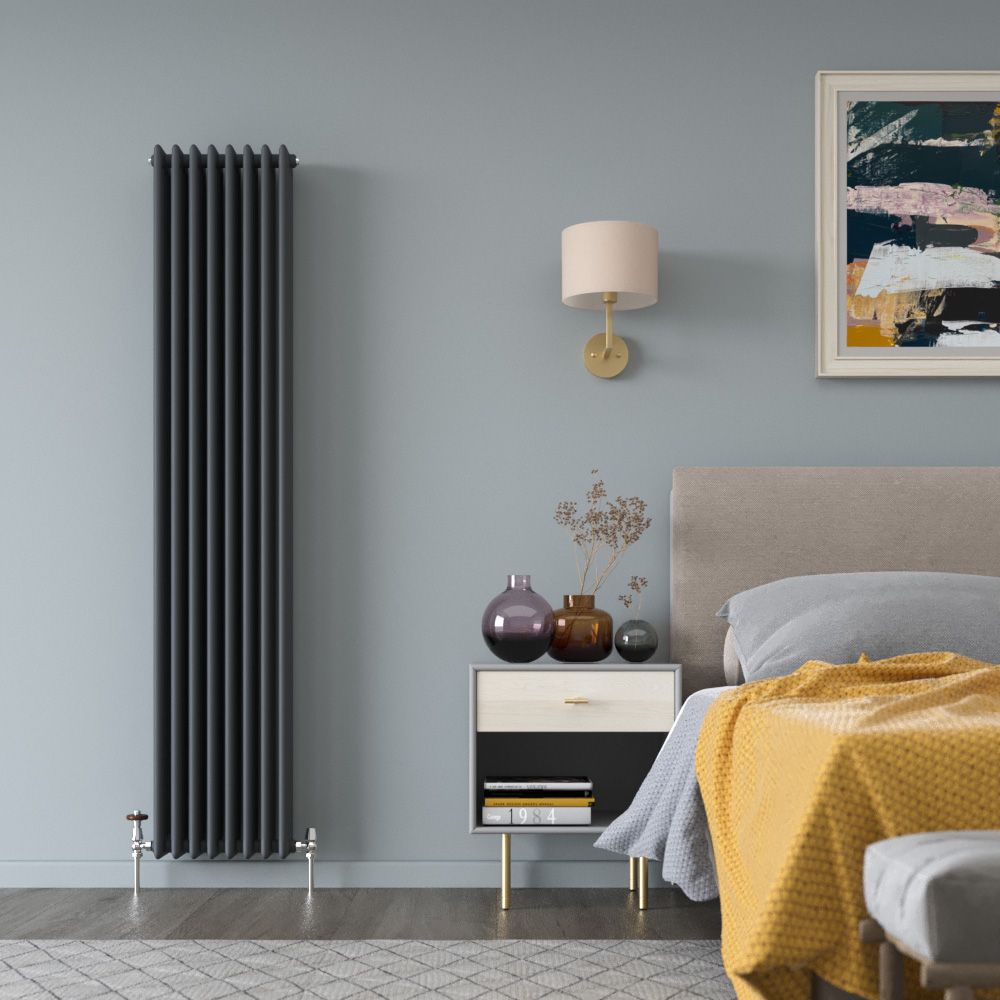 Milano Windsor - Vertical Traditional Column Radiator - 4 Column - Anthracite