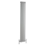 Milano Windsor - Vertical Double Column White Traditional Cast Iron Style Radiator - 1800mm x 290mm