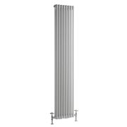 Milano Windsor - Vertical Double Column White Traditional Cast Iron Style Radiator - 1800mm x 380mm