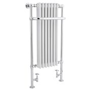Milano Elizabeth - White and Chrome Traditional Heated Towel Rail 1130mm x 553mm